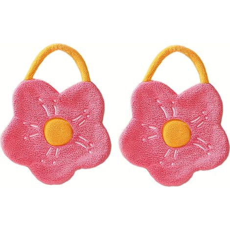 Serviettes délicates dans une teinte rose-rouge, lot de 2. (1/5)