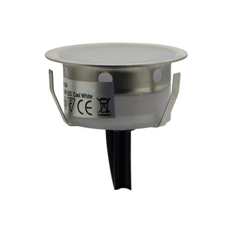 Barcelona Led – Kit de 6 spots LED encastrables sol IP67 – Ø40x20mm – 0,4W 12V-DC – Câbles inclus – Éclairage extérieur et intérieur (1/7)