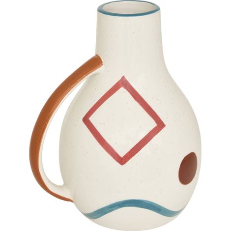 Jarrón de cerámica Homy, 25 cm, blanco - Atmosphera créateur d'intérieur (1/5)
