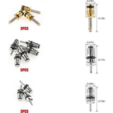 Vtizikl Kit de 102 pièces de pièces de noyau de valve de climatisation automobile (1/3)