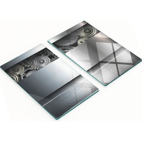 Taglieri da cucina in vetro resistenti ed eleganti con motivo a trama, 2x30x52 cm (1/5)