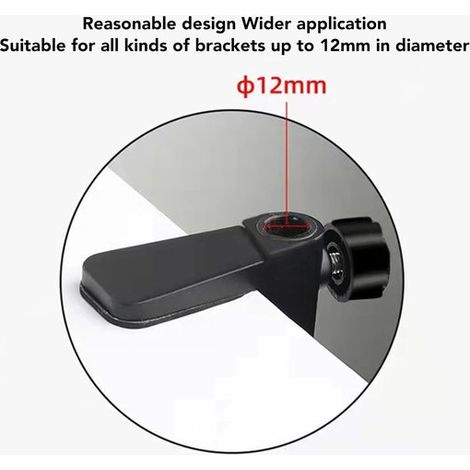 Abrazadera de escritorio antideslizante - Abrazadera de repuesto para lámpara de escritorio - 61 mm (2,4") - Adecuada para brazo de micrófono (1/4)