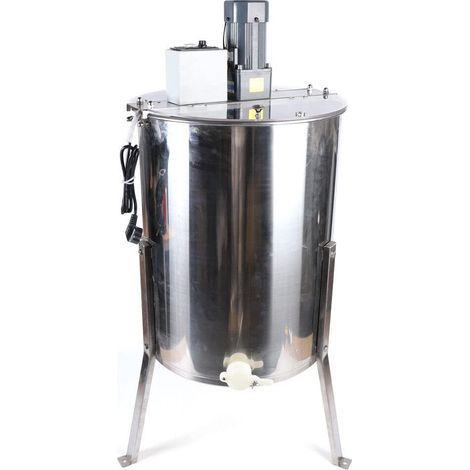 Elektrische Honigschleuder mit Wabenstruktur, 120 W, 4 Rähmchen, separate Honigschleudermaschine, aus Edelstahl, mit Auslauf und Plexiglasdeckel (1/5)