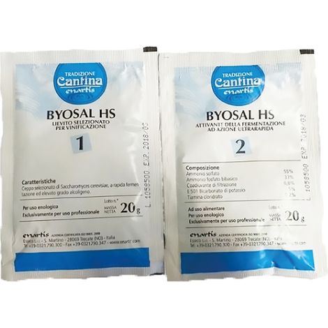 1CF ATTIVANTE DI FERMENTAZIONE CON LIEVITO SELEZIONATO gr. 20 (attivante) + 20 (lievito)