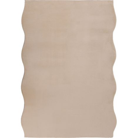 Tappeto Moderno per Soggiorno, Corridoio e Ufficio in Casa in Ecopelliccia Beige a Pelo Lungo 160 x 230 cm Dawa (1/5)