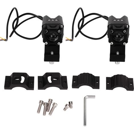 2 Phares LED Moto 60W 4500LM, Double Couleur Haute Luminosité Feux Auxiliaires Pod (1/5)
