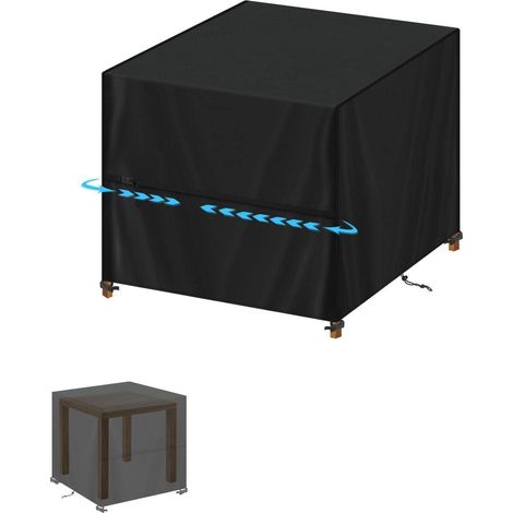 Abdeckhaube Gartentisch 80x80x80cm wetterfest 420D Oxford wasserdicht winddicht (1/5)