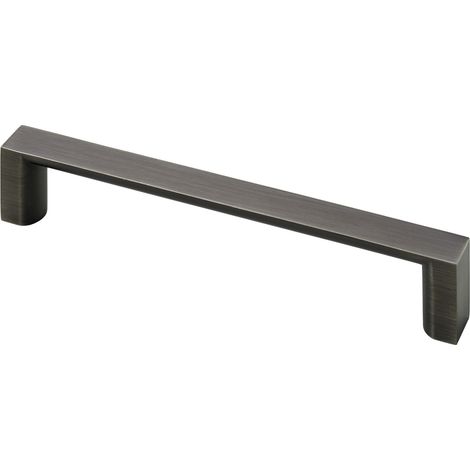 Hettich Möbelgriff Zinkdruckguss schwarz 12,0 x 137,5 x 26,5 mm - 1 Stück Filzgleiter & Möbelgriffe
