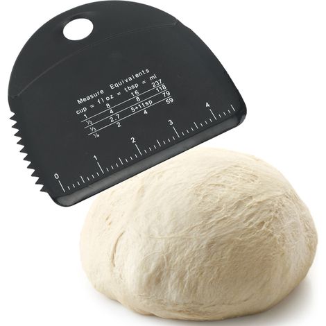Teigschneider aus Silikon mit abgestuftem Schaber, schwarzer Mehlschneider (1/5)