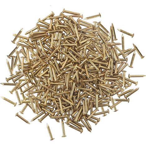 (460) Petits clous à tête ronde, mini clous vintage, quincaillerie artisanale, 1 x 10 mm (1/5)