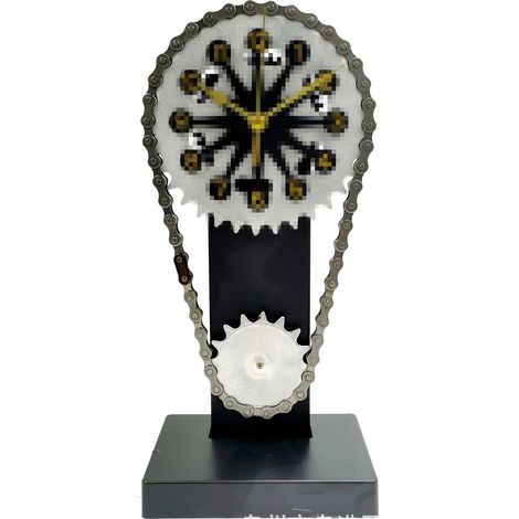 Reloj de engranajes giratorios explosivo y transfronterizo, reloj de engranajes giratorios de plástico, artesanía negra. (1/4)