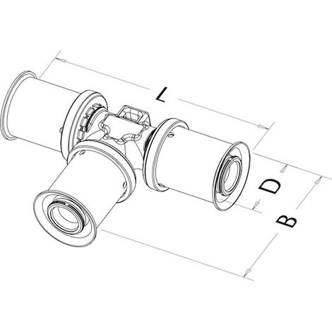 Roth Raccordo a T con uscita ridotta 50x32x50, 1135004385