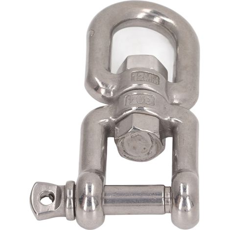 Manille à double mâchoire professionnelle robuste en acier inoxydable 304, dispositif de serrage pour corde d'escalade et balançoire, 12 mm / 0,47 po (1/5)