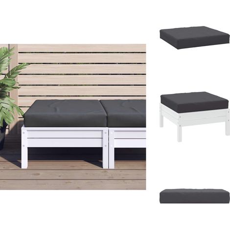 Coussin de palette anthracite 60x60x8 cm tissu oxford - Coussin Exterieur - Coussin Patio - Coussin Jardin - Coussin Design - Coussin Confortable (1/5)