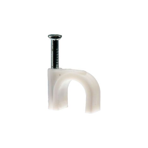 Supports de câbles ronds - Ø 10 mm - 25 pièces - organisation des câbles - blanc (1/5)