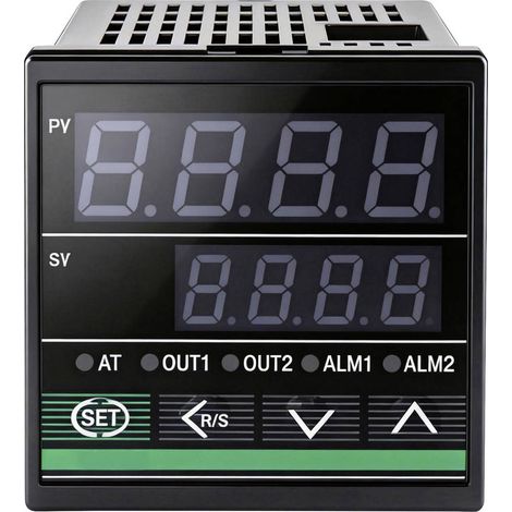 TRU COMPONENTS TC-CH102 PID Termostato B, E, J, K, N, R, S, T, Pt100 -200 fino a 1820 °C SSR, Corrente analogica (L x L (1/4)