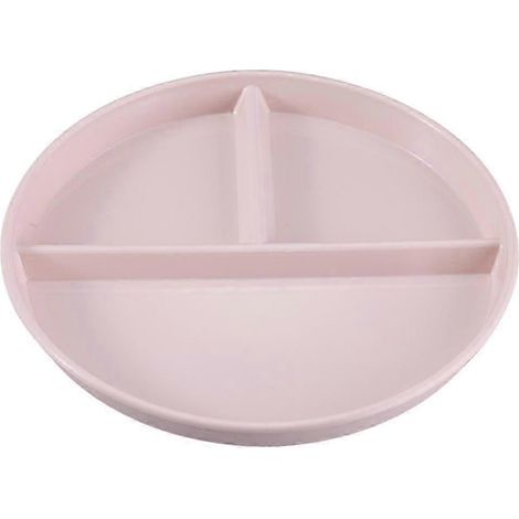 Assiettes compartimentées Chiwanji, 3 compartiments, réutilisables et légères pour l'apprentissage du dîner-pink (1/4)