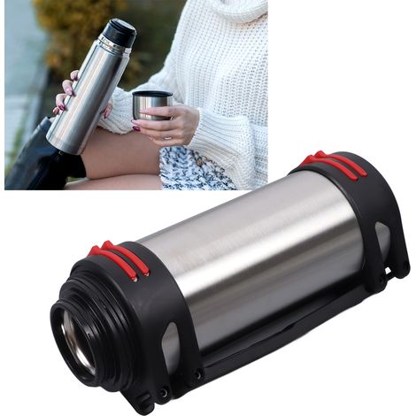 Bouteille isotherme de 2 L avec petite gourde et sangle, grande capacité, convient aux hommes et aux femmes, en acier inoxydable, idéale pour les voyages en voiture. (1/5)