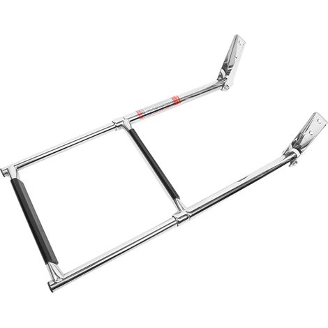 Échelle marine télescopique à 2 marches en acier inoxydable pour bateau ou yacht (1/5)
