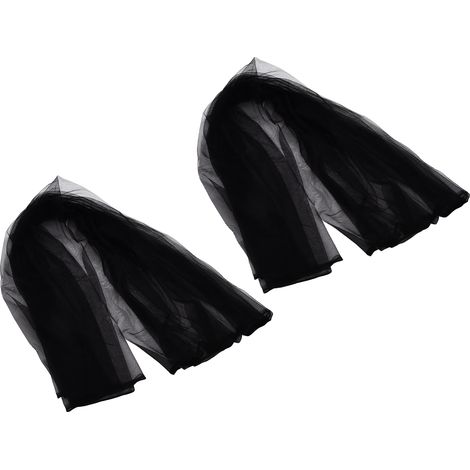 Housses de chaises décoratives en tulle noir pour mariage (1/5)