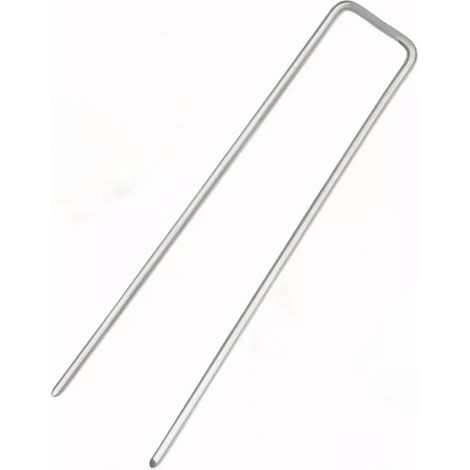 50PCS Clous en U pour Gazon en Acier Galvanisé Anti-Rouille, Piquets de Jardin pour Fixer Clôtures et Toiles Anti-Mauvaises Herbes (1/5)