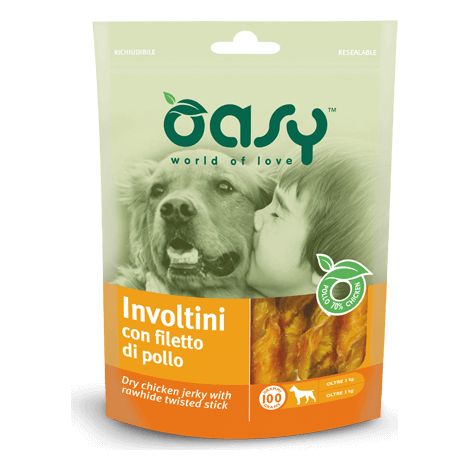 OASY SNACK 100GR INVOLTINI FILETTO POLLO (1/2)