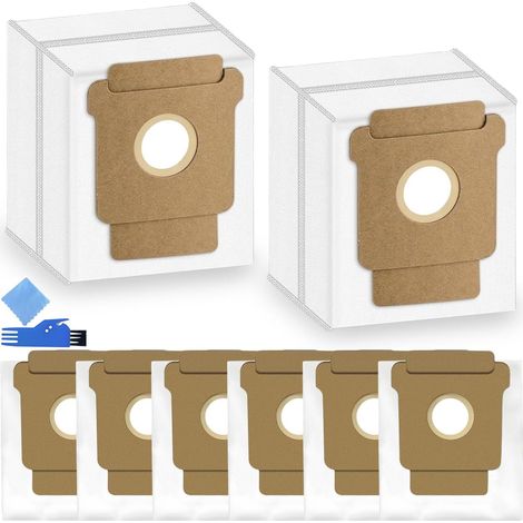 Sac à poussière Pièces de Rechange pour Roomba 2 Essential Q052 / 104, 105 Vac / 105 Combo/Plus 405 / Plus 505 Combo/Max 705 Vac Aspirateur Robot Jetable Kit d'accessoires (8 pièces) (1/5)