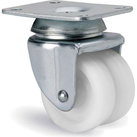 Rueda Horq.Plet Ind D-50 Nylon Doble Kohn Sin Freno (1/3)