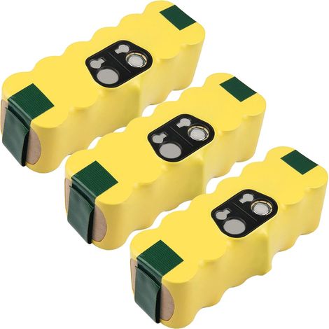 Wiederaufladbarer Akku, 5000 mAh Kapazität, kompatibel mit iRobot Roomba, 3 Stück 5,0 Ah Akkus (1/2)