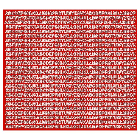Lettere adesive autoadesive da 5 mm, adesivi in lamina rossa lucida (1/2)
