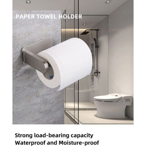 Selbstklebender Toilettenpapierhalter, kein Bohren erforderlich, Wandmontage, Toilettenpapierhalter aus Edelstahl, Toilettenpapierspender (1/3)