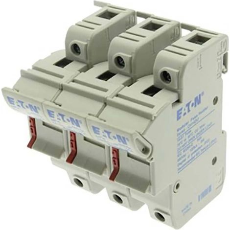 [NEUWERTIG] B-Ware Eaton Sicherungshalter Fassung 3phasig Din Schiene 50 A Ersatz Ch143 B 2 Stück