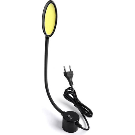 Lampe de travail COB LED 8W 220V sur base pour tour perceuse établi, prise UE (1/5)