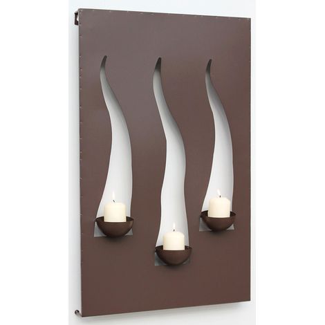 Wandleuchter Flamme 133 für 3 Kerzen Kerzenleuchter Wandkerzenhalter aus Metall