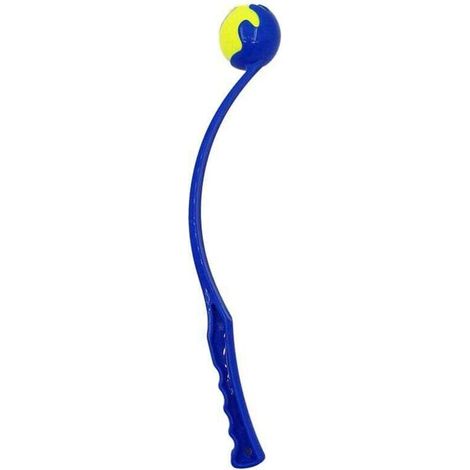 Lanceur de balles de tennis pour chiens, jouet interactif avec lanceur de balles pour chiens avec poignée ergonomique, lanceur de balles portable pour jeu de récupération