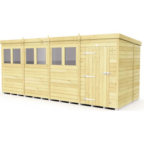 16 x 7 Pent Shed