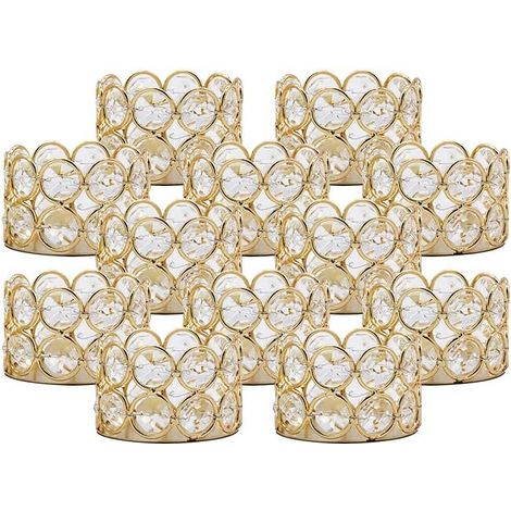 Chandelier cristal or 12 pcs centre de table café chambre Noël cadeau