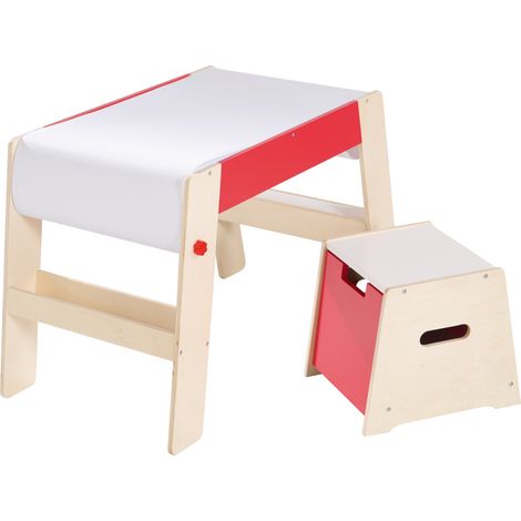 Roba 3151, Set Sgabello e Tavolo Disegno, Bianco (1/4)