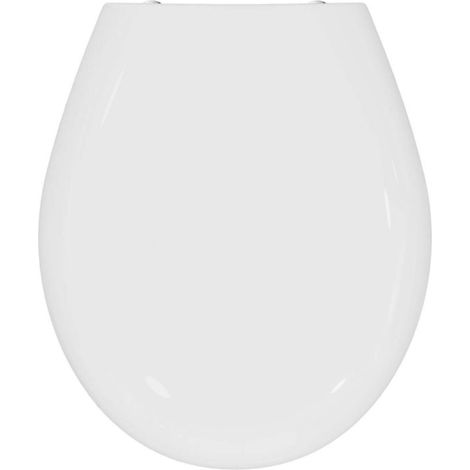 Abattant WC SAN REMO avec couvercle, charnières en acier inoxydable blanc IDEAL STANDARD (1/5)