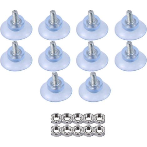 10 Stück starke Gummi-Saugnapf-Ersatzteile für Glastischplatten mit M6-Ty-Schrauben (1/5)