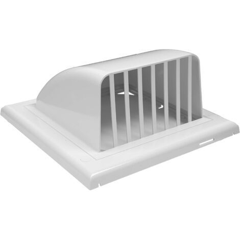 Grille de ventilation mécanique, diamètre 125 mm, couvercle blanc, clapet anti-retour, sortie murale, couvercle de conduit de ventilation. (1/5)