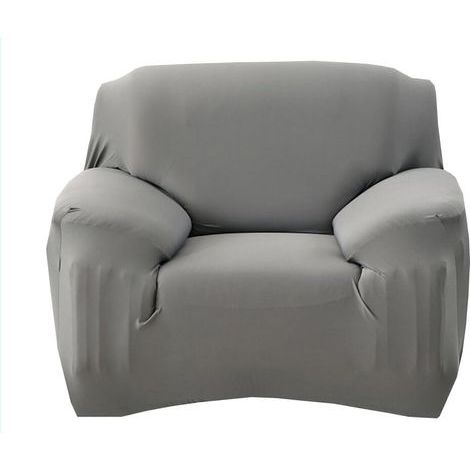 Stretch Polyester Sofa Sesselbezug Wohnzimmer Dekor Staubdichte Sofabezüge & Protector (Grau) (1/5)