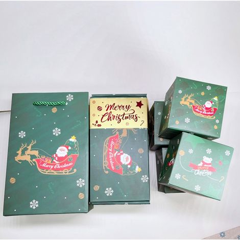 Boîte Surprise De Noël - Boîte À Explosion Pour Billets - Design Festif Sapin Et Père Noël - Carton Épais - 1 Pièce (1/5)