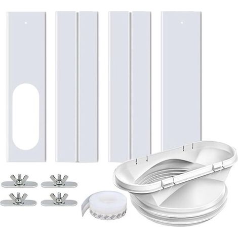 Juego de cuatro burletes de sellado para aire acondicionado portátil, juego universal de burletes de sellado para ventanas de 130 mm y 150 mm, apto para ventanas de 43 a 140 cm. (1/5)