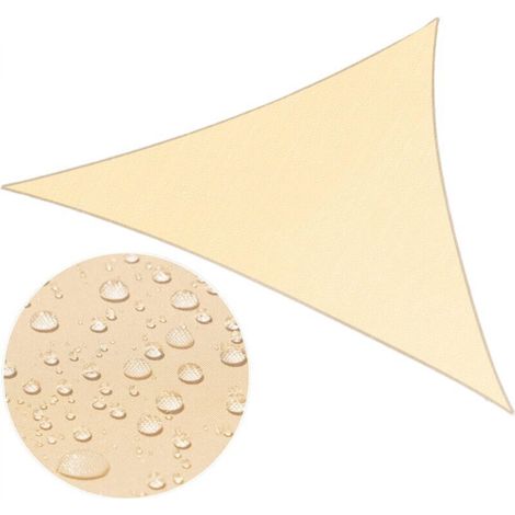 Shade sail, UV protection, sun protection, easy to install, (3m x 3m x 3m, beige) (1/5)