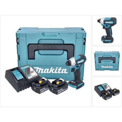 Avvitatore a impulsi a batteria Makita DTD 157 RGJ 18 V 140 Nm 1/4" brushless + 2x batteria ricaricabile 6,0 Ah + caricabatterie + Makpac (1/5)