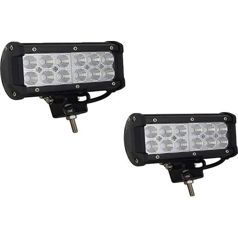 Barra de luz LED de trabajo, iluminación potente, construcción duradera, 2 unidades de foco de 36 W (1/2)