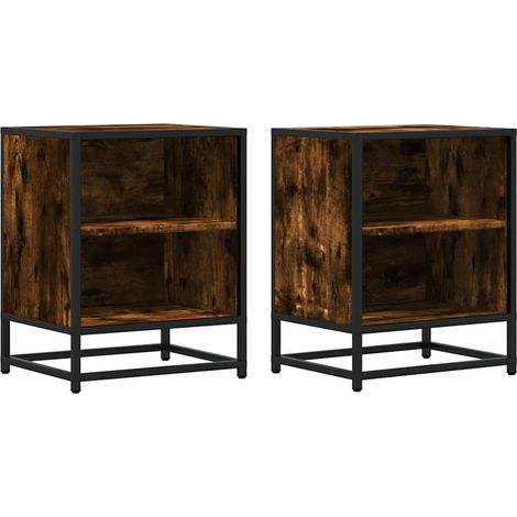 Maison Exclusive - Nachttische 2 Stk. Räuchereiche 40x31x50cm Hol