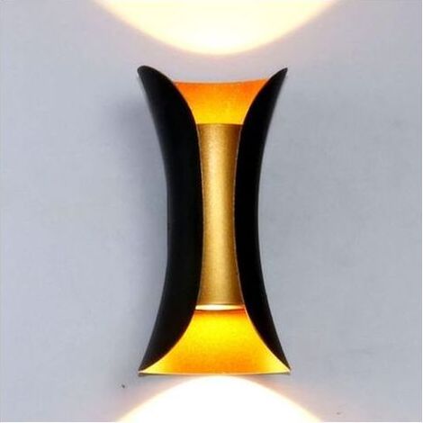 Applique Murale Interieur 10W Moderne de Lampe Applique Murale Exterieur Up Down Lampe Murale en Métal 3000K Blanc Chaud Décoratif d'intérieur Pour Chambre Maison Couloir Salon-Fei Yu (1/4)