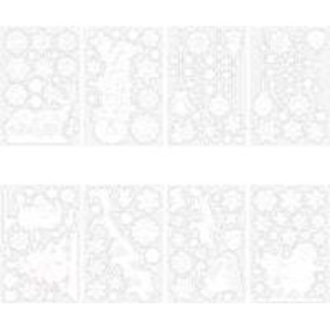 Décoration de Noël Couleur Autocollants de fenêtre de Noël Autocollants muraux flocon de neige blanc Habillage de vitrine Autocollants de fenêtre statiques sans couture (type C) (1/5)